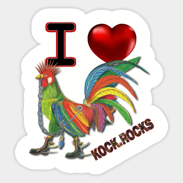 KOCK.rocks I Luv KOCK Sticker by AJ Leibengeist